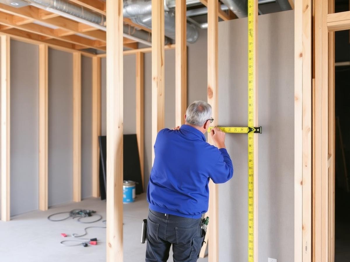 Retail tenant improvement jobsite with framing and plumbing rough in in New Jersey