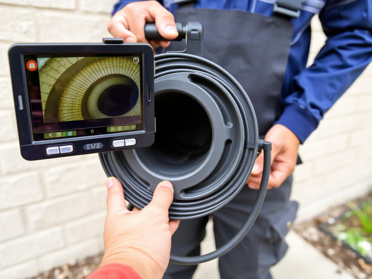 Sewer and drain. Camera inspection on a line that kept backing up.