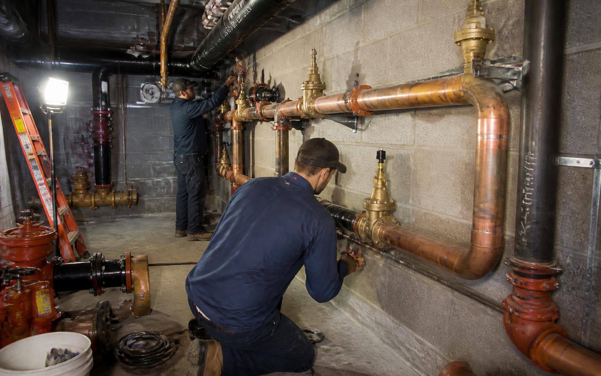 Mechanical room serving a commercial building