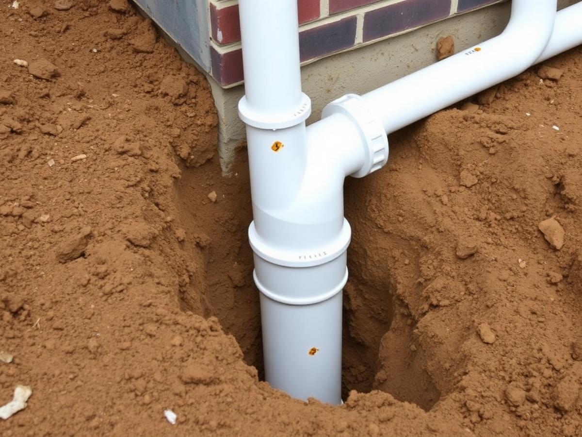 Rooter machine clearing a commercial drain line